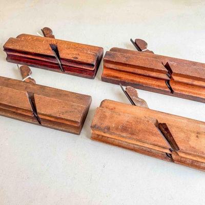 (lot) Wood Beading Planes, various makers and larger sizes, Fair/Good
