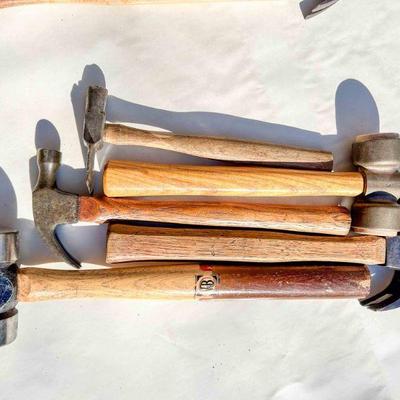 5 various hammers, including a Cheney patent hammer, and a Vaughn and Bushnell