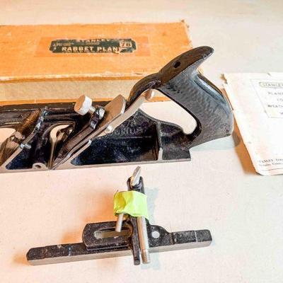 Stanley No. 78 Rabbet Plane, complete, with tattered box, Excellent
