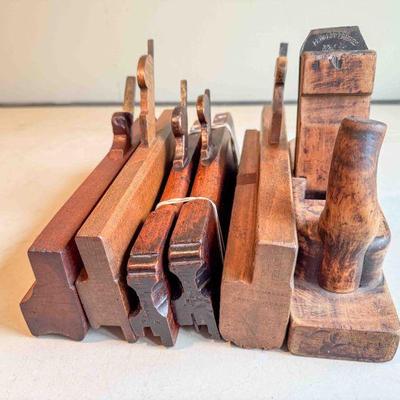 (lot) 1/8â€ tongue & groove, 1 1/8â€ Hollow, 5/7â€complex, fluting, Peugeot Toothing plane, Fair to Good