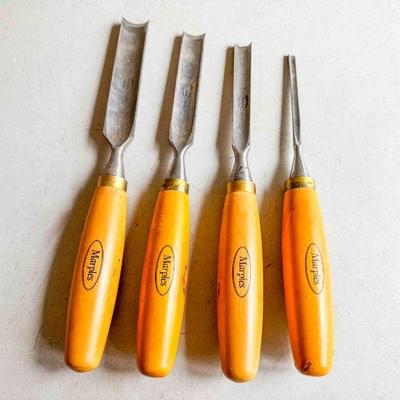 Set of 4 Marples in-cannel Gouges 6mm to 23mm Excellent