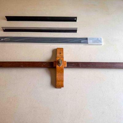 30â€ beam compass, Veritas aluminum winding sticks, and 24â€ Veritas aluminum straightedge