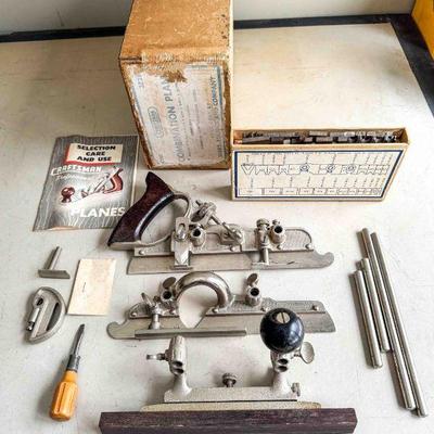 Craftsman No. 3728 (Stanley No. 45) Combination Plane, complete, Fine