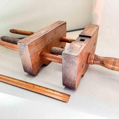 Wooden Book Binding Clamp or Press, Good+
