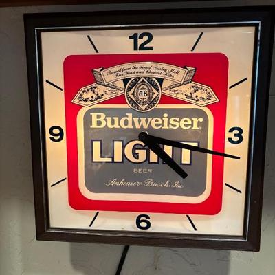 Bud lighted clock 