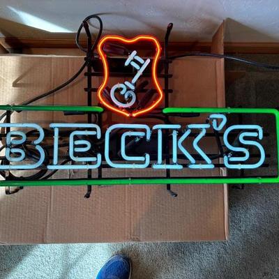 Becks beer neon 