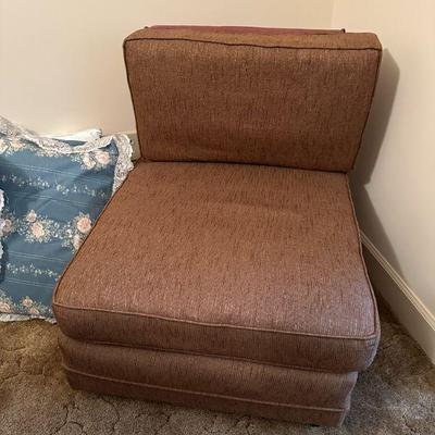 Vintage Armless Accent Chair