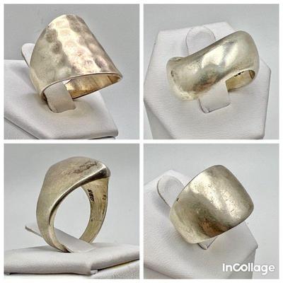 (4) Heavy Sterling Silver Rings
