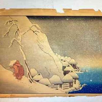 Utagawa Kuniyoshi Print: Nichiren Going Into Exile On The Island Of Sadoit
