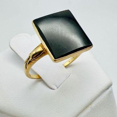 10K Gold Black Ring
