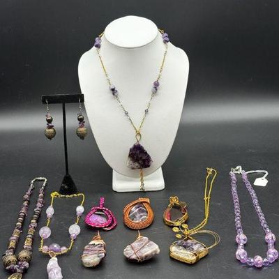 Amethyst & More Jewelry Lot
