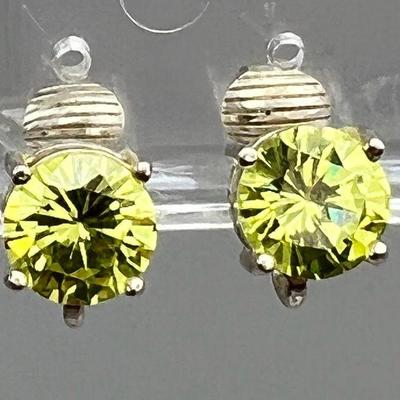 Sterling Silver 925 Earrings With UV Reactive Stones
