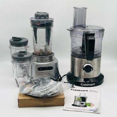 Ninja Blender & Cuisinart Food Processor With Manual
