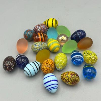 Glass Eggs/marbles Some UV Reactive
