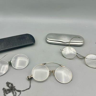 (3) Pairs Of Vintage Glasses Feat. 14K Stamped
