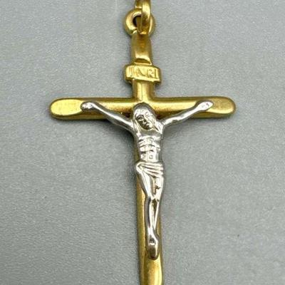 14KT Gold Crucifix Necklace Pendant
