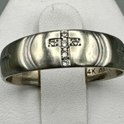 14KT Gold & Diamond Tested Ring
