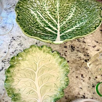 Fitz & Floyd cabbage leaf plates