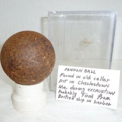 antique cannon ball