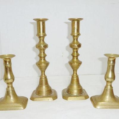 early push up brass candlesticks