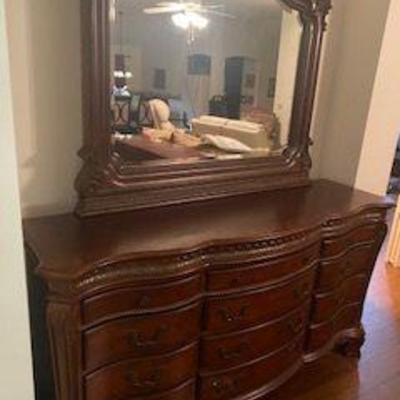 TRIPLE DRESSER AND MIRROR  A MUST SEE