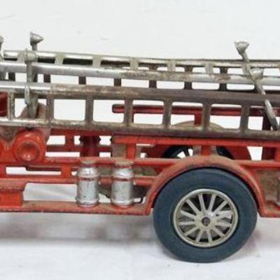 1243	LARGE CAST IRON HUBLEY TOY FIRE TRUCK
