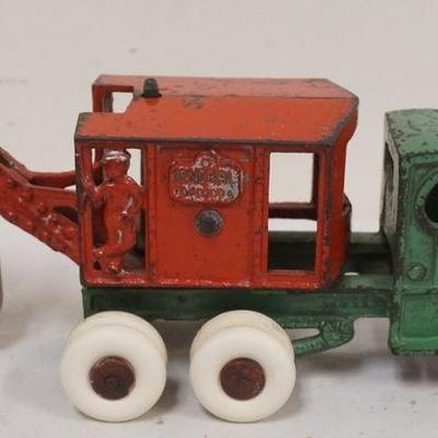 1242	ANTIQUE CAST IRON TOY *GENERAL* SWIVEL BACKHOE TRUCK, APPROXIMATELY  10 1/2 IN X 5 IN H
