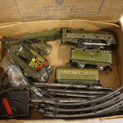 1223	MARX O GAUGE TIN LITHO U.S. ARMY TRAIN
