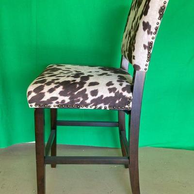 Fun cow hide bar stool-auction has two more of the same.
