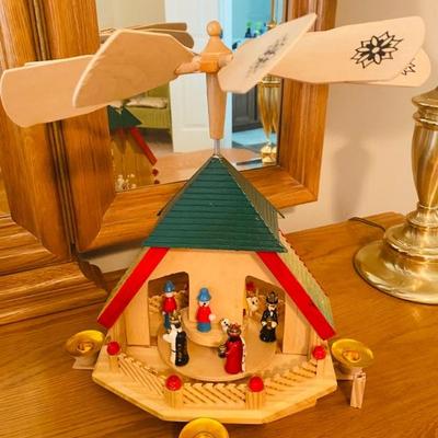 Vintage Christmas Pyramid Windmill House