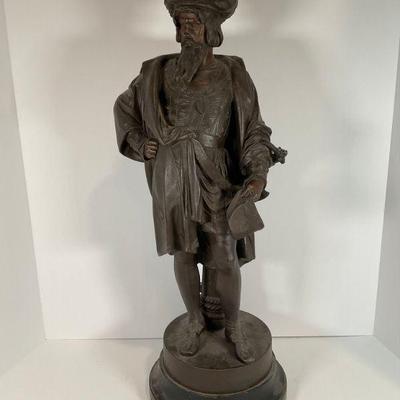Vintage Bronze Christopher Columbus Statue