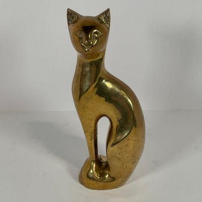 Brass Cat Figure 