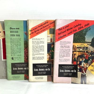 BIHY223 1947 & 1949 Montgomery Ward Wallpaper Catalogs	Both catalogs have samples of wallpaper in them Some of the wallpapers are cut...