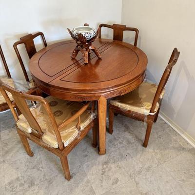 Asian Style Dining Table with 6 chairs $300