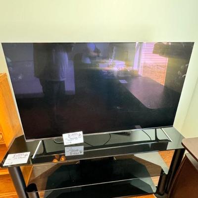 Black Glass TV Stand $50