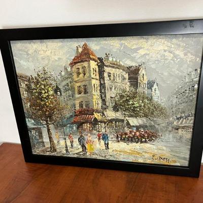 Original Signed Parisian Impressionist Oil Painting