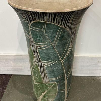 Pier 1 Large Palm Pattern Floor Vase