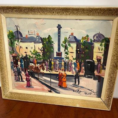 Original Signed Parisian Scene Painting