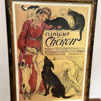 Theophile Steinlen "Clinique Cheron" Vintage French Veterinarian Poster