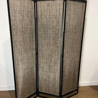 Grey Paneled Room Divider Screen