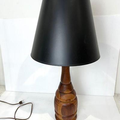 Modernist Turned Wood Lamp