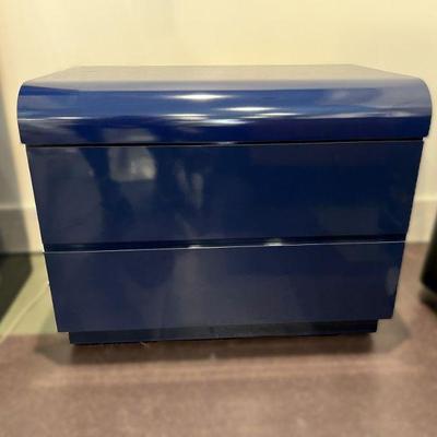 High Gloss Midnight Blue Nightstand Or Small Dresser