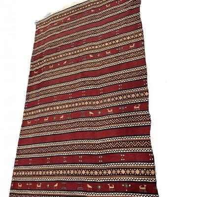 Near Eastern Kilim Rug With Animal Motif