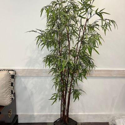 Faux Bamboo Plant In A Bamboo Planter 80"