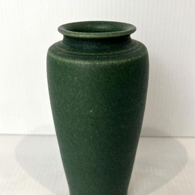 Moss Green Matte Glazed Art Pottery Vase