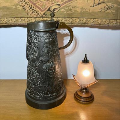 Antique Bohemian Copper Pitcher