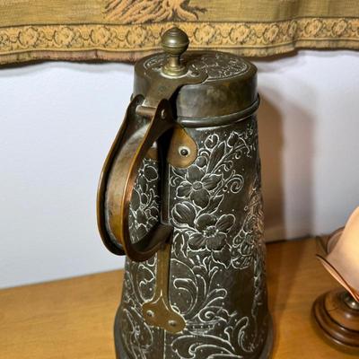Antique Bohemian Copper Pitcher