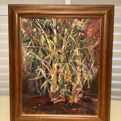 MSS053 Framed Original Painting Of Bamboo 