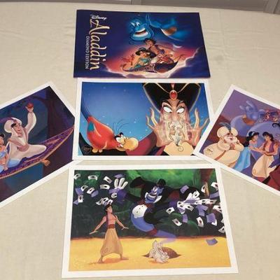 MSS220 Four Disney Aladdin Exclusive Commemorative Lithographs 