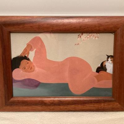 MSS169 Koa Framed Pegge Hopper Picture 